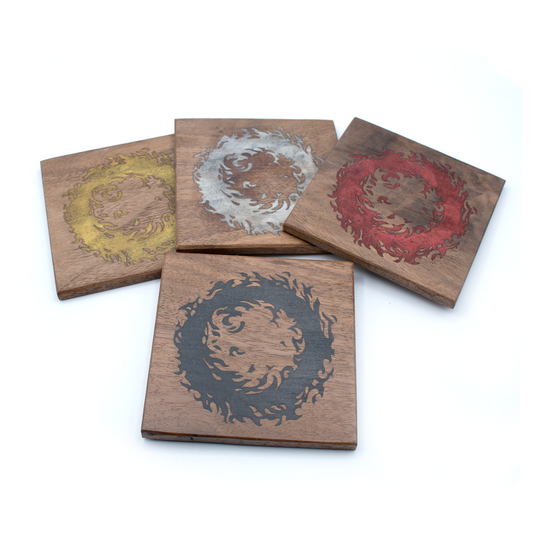 Set of Four Magic The Gathering Coasters